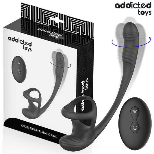 ADDICTED TOYS – VIBRATING ANAL PLUG WITH 360° RIDGES AND TESTICLE STIMULATOR