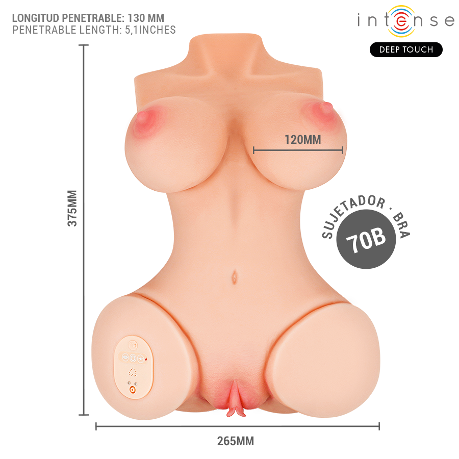 INTENSE DEEP TOUCH - TRUE TORSO VAGINA WITH SUCTION, HEATING, VIBRATION, AND VOICE EFFECTS L 5.5 KG