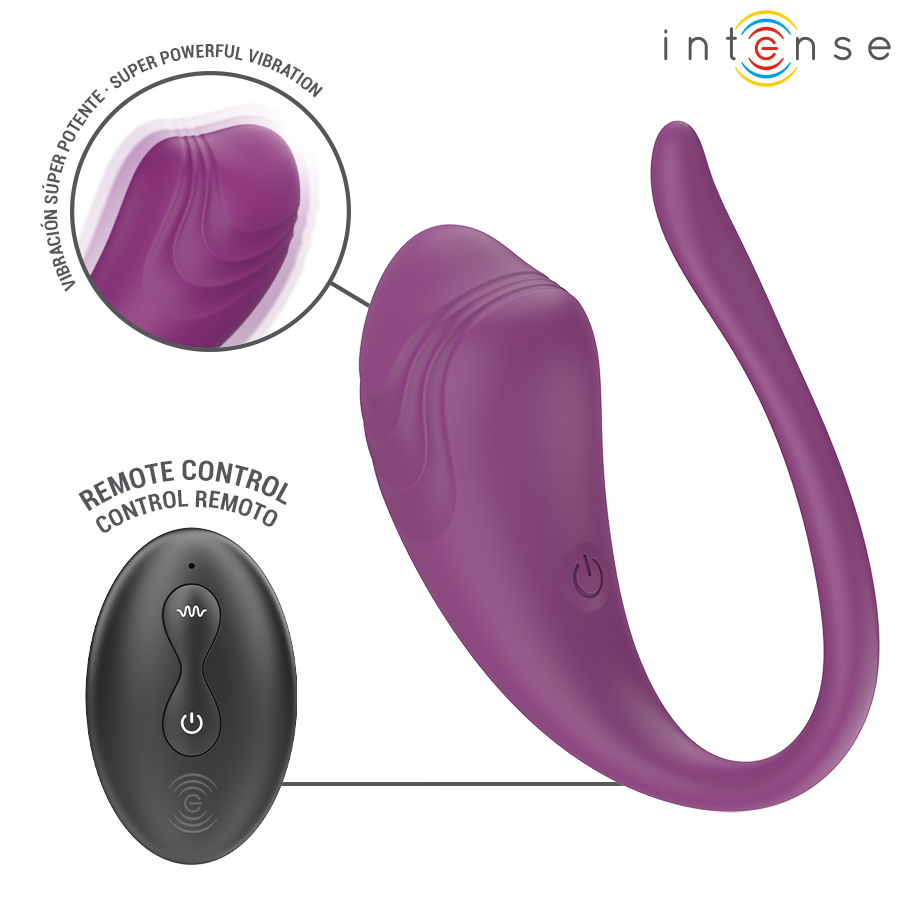 INTENSE - OLIVIA PURPLE VIBRATIONS EGG WITH REMOTE CONTROL