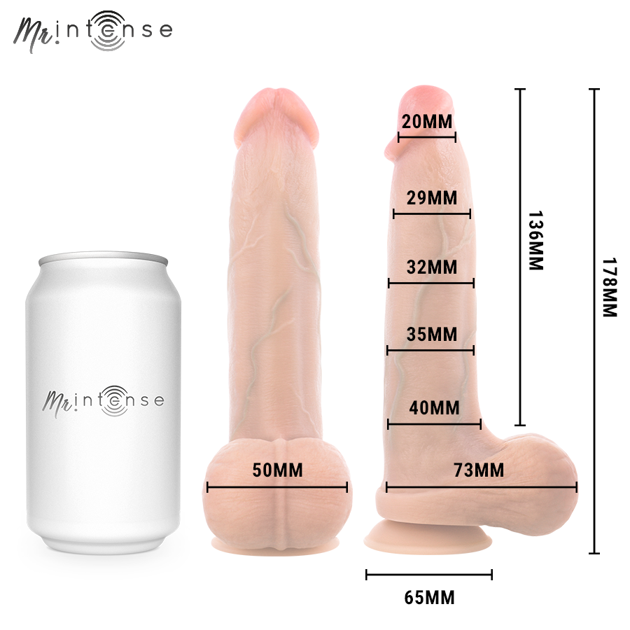 MR INTENSE - BRUCE S ULTRA-REALISTISCHER PENIS MIT HODEN 17,8 CM -Ø- 4 CM
