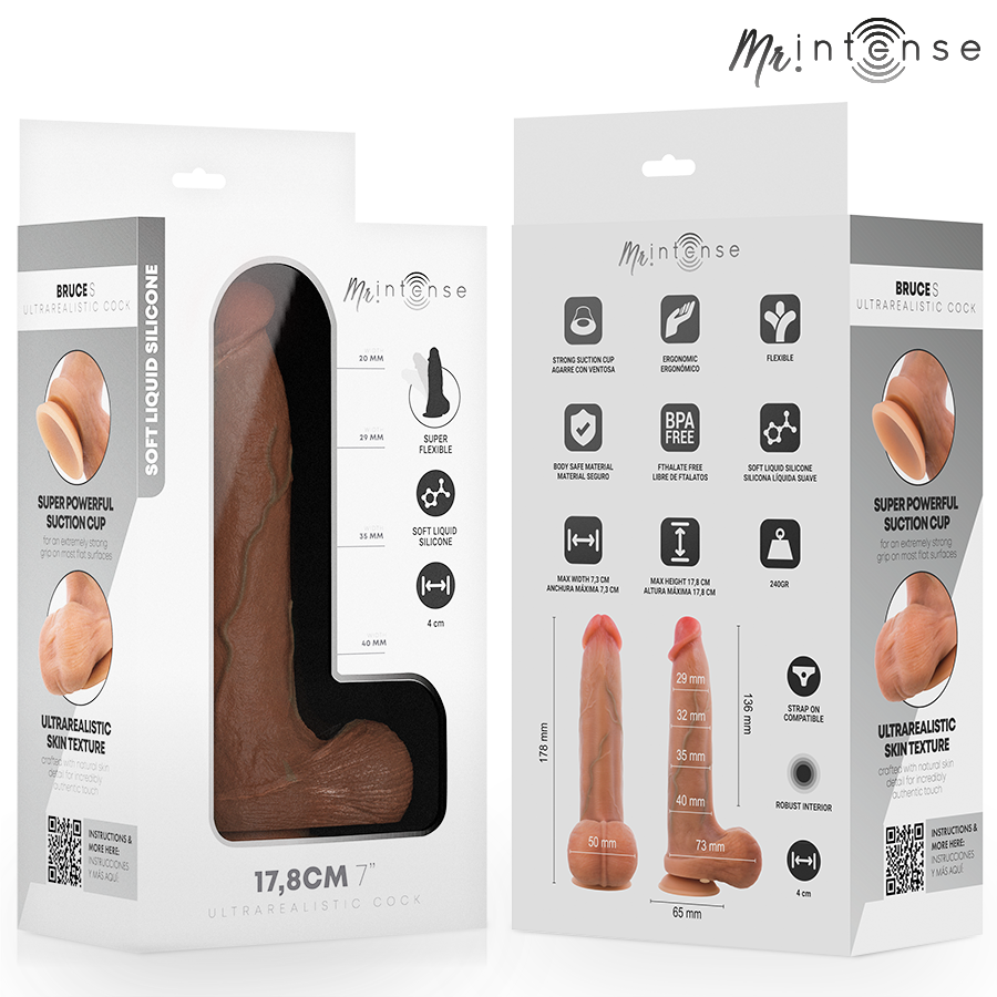 MR INTENSE - BRUCE S ULTRA-REALISTISCHER PENIS MIT HODEN 17,8 CM -Ø- 4 CM