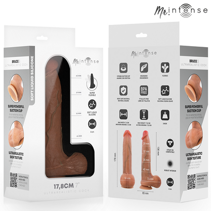MR INTENSE - BRUCE S ULTRA-REALISTISCHER PENIS MIT HODEN 17,8 CM -Ø- 4 CM
