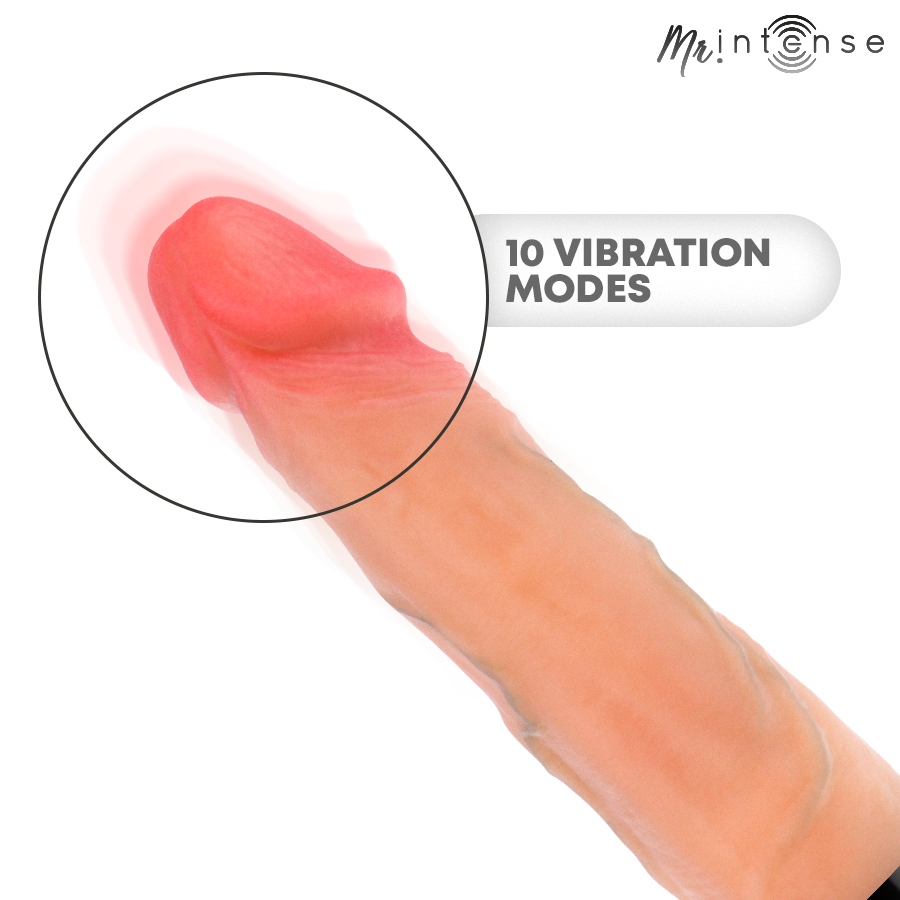 MR INTENSE - JEAN UP&amp;DOWN VIBRATOR SILIKON MIT WÄRMEEFFEKT 24 CM -Ø- 3,8 CM