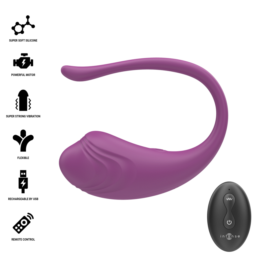 INTENSE - OLIVIA PURPLE VIBRATIONS EGG WITH REMOTE CONTROL