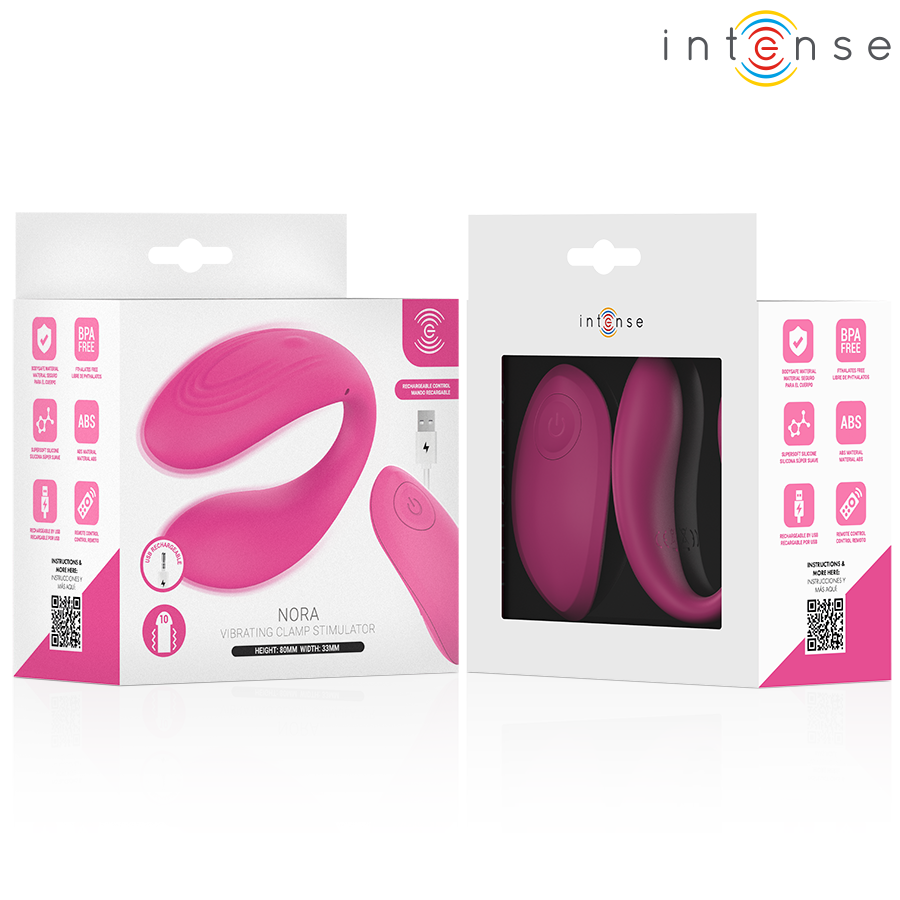 INTENSE - NORA VIBRATION CLAMP STIMULATOR PINK