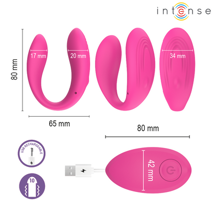 INTENSE - NORA VIBRATION CLAMP STIMULATOR PINK