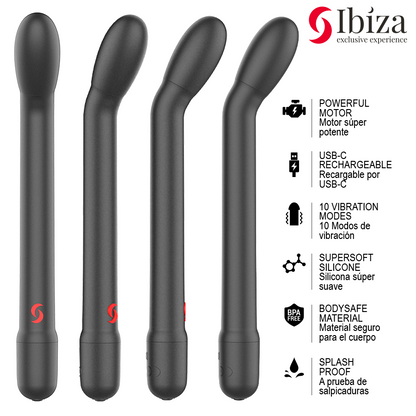 IBIZA - SCHWARZER G-PUNKT-VIBRATOR MIT VIBRATION