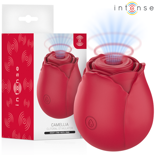 INTENSE - CAMELLIA CLITORAL SUCKING STIMULATOR ROSE BY WAVES BORDEAUX