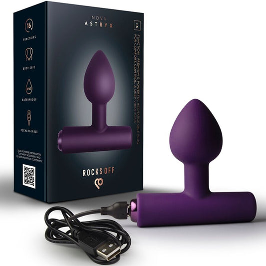 ROCKS-OFF - RECHARGEABLE 16-FUNCTION MINI WAND, PEONY PINK