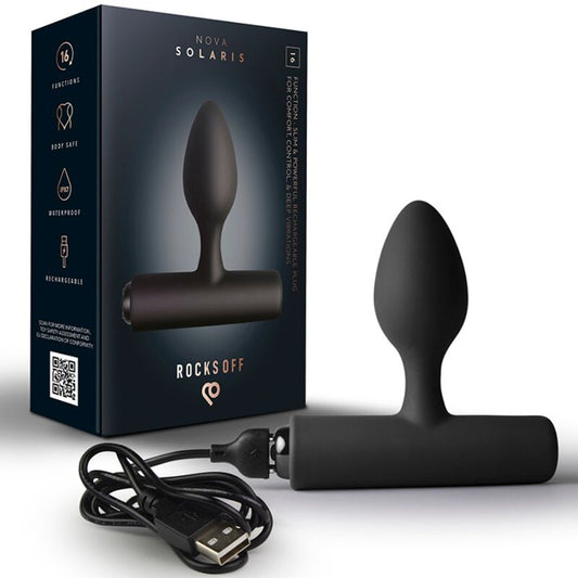 ROCKS-OFF - 16 FUNCTION RECHARGEABLE MINI WAND, PEONY PINK