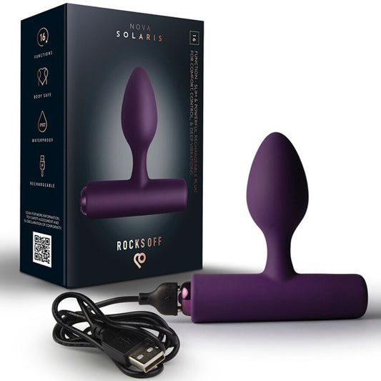 ROCKS-OFF - 16-FUNCTION RECHARGEABLE MINI WAND, PEONY PINK
