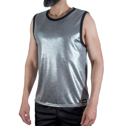 MACHO - T-SHIRT WITH FINE GLITTER, SIZE L/XL