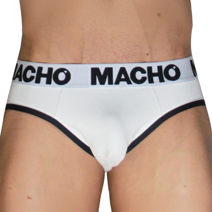 MACHO - MCH006 KLASSISCHES UNTERBLÄTTER WEISS + SCHWARZ XL