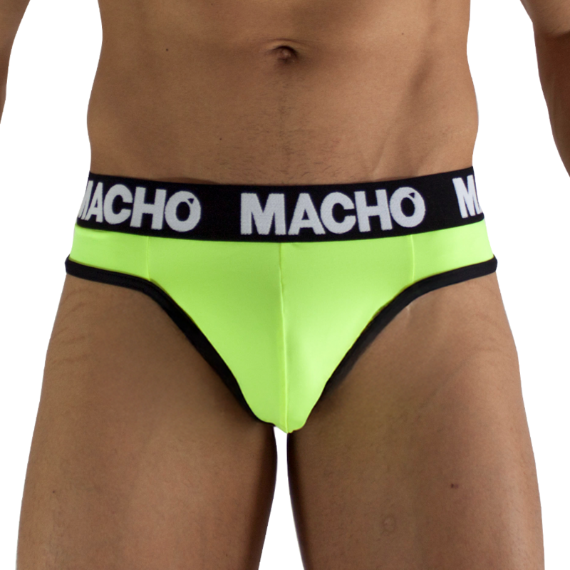 MACHO - MTG001 FLUORESZIERENDER GELBER STRINGTANGA, GRÖSSE XL
