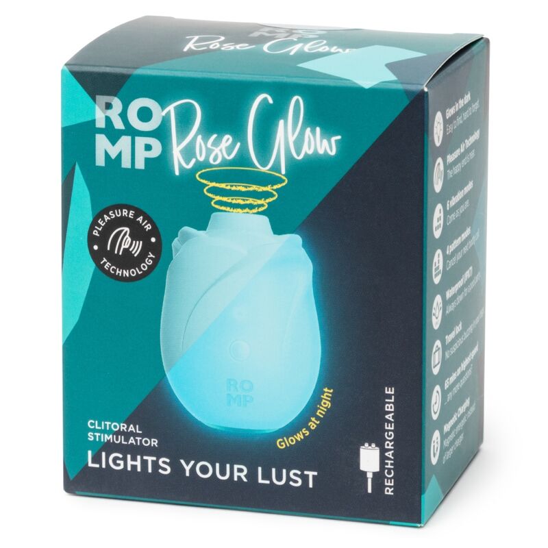 ROMP - ROSE GLOW CLITORAL SUCTION DEVICE THAT GLOWS IN THE DARK