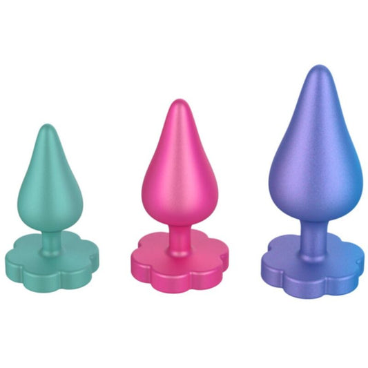ROMP - LUSTER ANAL TRAINING SET S/M/L WITH FLOWER-SHAPED BASE