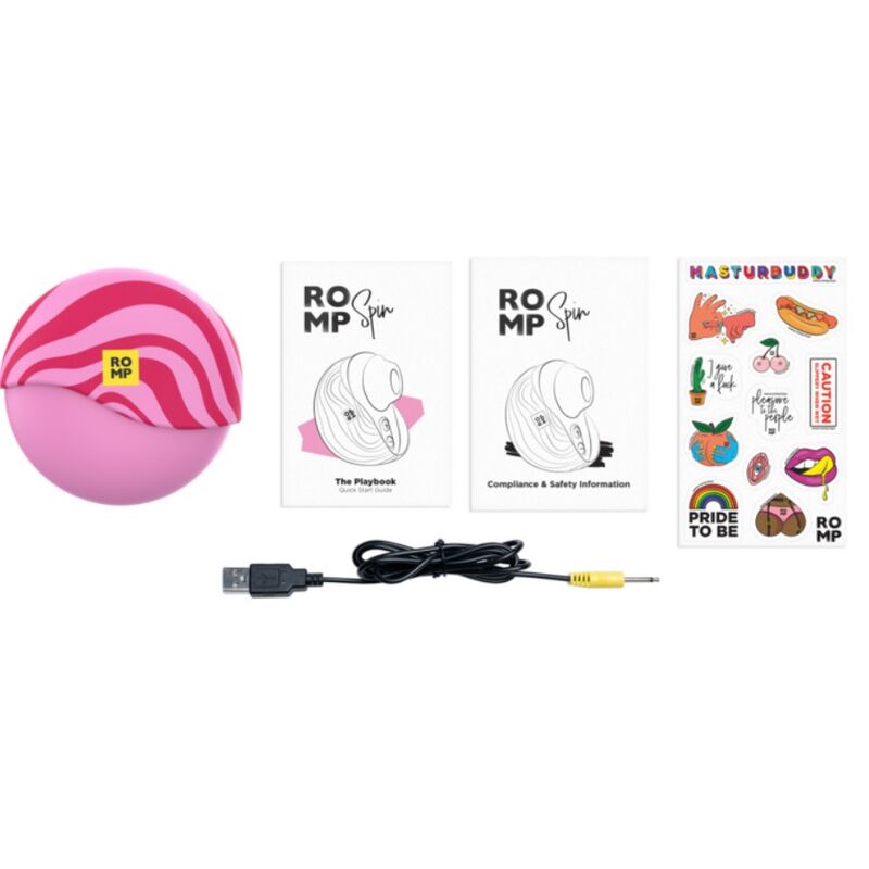 ROMP - SPIN CLITORAL SUCTION DILDO WITH ROTATING OPENING AND CLINGING