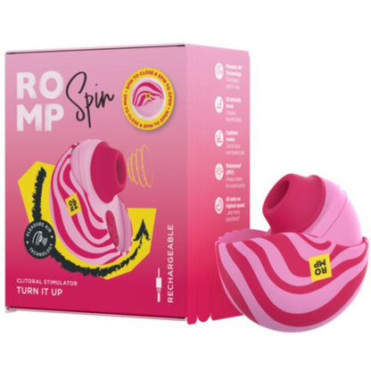 ROMP - SPIN CLITORAL SUCTION DILDO WITH ROTATING OPENING AND CLINGING