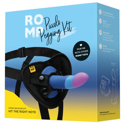 ROMP - PICCOLO SILIKONDILDO MIT DREIFARBIGEM SAUGAUFFANG 14 CM