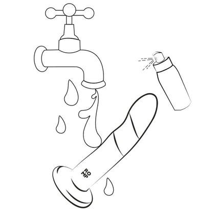 ROMP - DIZI Silikon-Dildo mit Saugnapf, dreifarbig, 18 cm