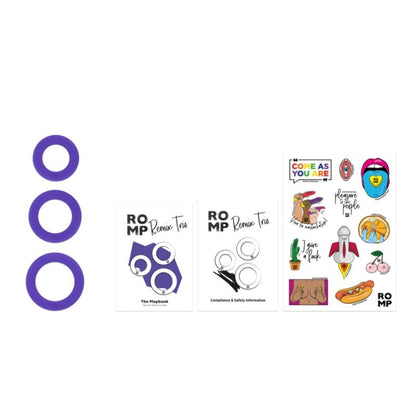 ROMP - REMIX TRIO SET MIT 3 LILA SILIKON-PENISRINGEN