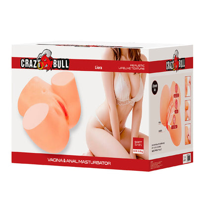 CRAZY BULL - LIORA XXL DOPPELTER VAGINAL- UND ANAL-VIBRATIONSMASTURBATOR