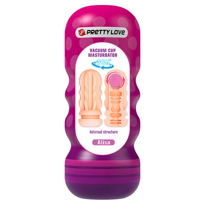 PRETTY LOVE - VAGINAL-GLÄTTUNGSMASTURBATOR MIT SAUGAUFGUSS UND INNENSTRUKTUREN