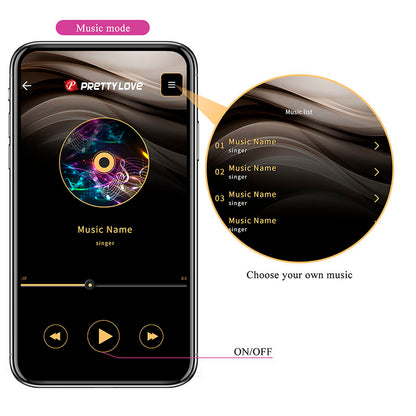 PRETTY LOVE - KLAY STOSS-EI-VIBRATOR, APP-STEUERUNG, LILA