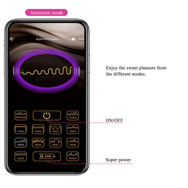 PRETTY LOVE - KLAY STOSS-EI-VIBRATOR, APP-STEUERUNG, LILA