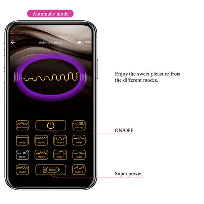PRETTY LOVE - KLAY STOSS-EI-VIBRATOR, APP-STEUERUNG, LILA