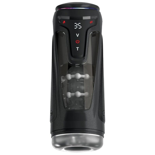 PDX ELITE - MOTO-BATOR PRO THRUSTING STROKER AUTOMATIC VIBRATION AND HEATING MASTURBATOR 26.5 CM