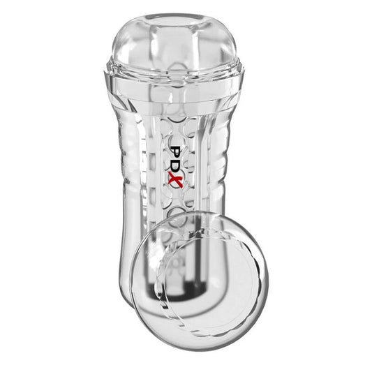 PDX ELITE – VIEWTUBE PLUS TRANSPARENT STROKER WITH VIEW AND EZ-GRIP, 21 CM