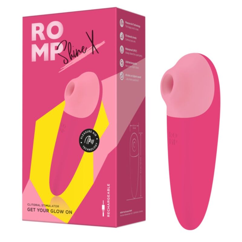 ROMP - SHINE X CLITORAL SUCTION, 10 LEVELS, PINK