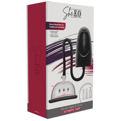 SHE.E.O - AUTOMATISCHE VAKUUMPUMPE FÜR VAGINA UND KLITORIS SCHWARZ