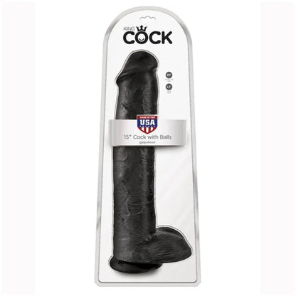 KING COCK - REALISTISCHER DILDO MIT HODEN 38 CM SCHWARZ