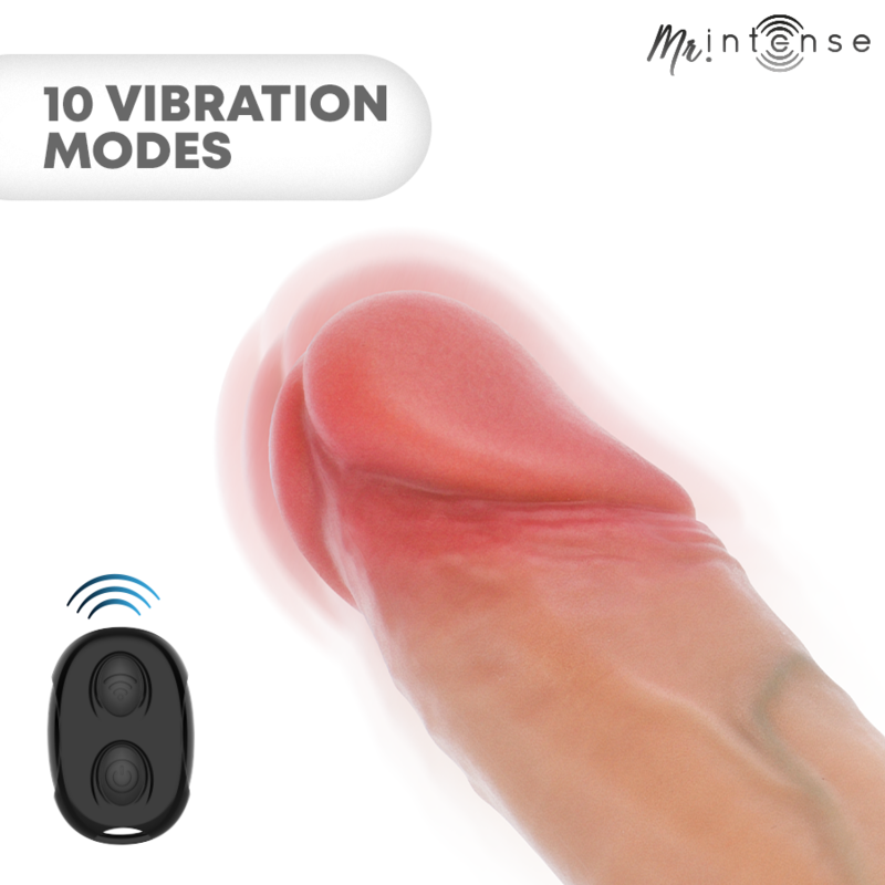 MR INTENSE - ARNOLD M VIBRATOR SILIKON-PENISHÜLLE MIT FERNBEDIENUNG 14,5 CM -Ø- 4 CM