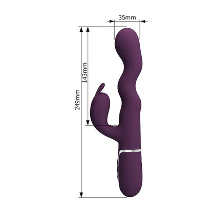 PRETTY LOVE - LOURSEN HASE-VIBRATOR MIT STOSSBEWEGUNG UND 7 VIBRATIONEN, USB-AUFLADBAR, LILA