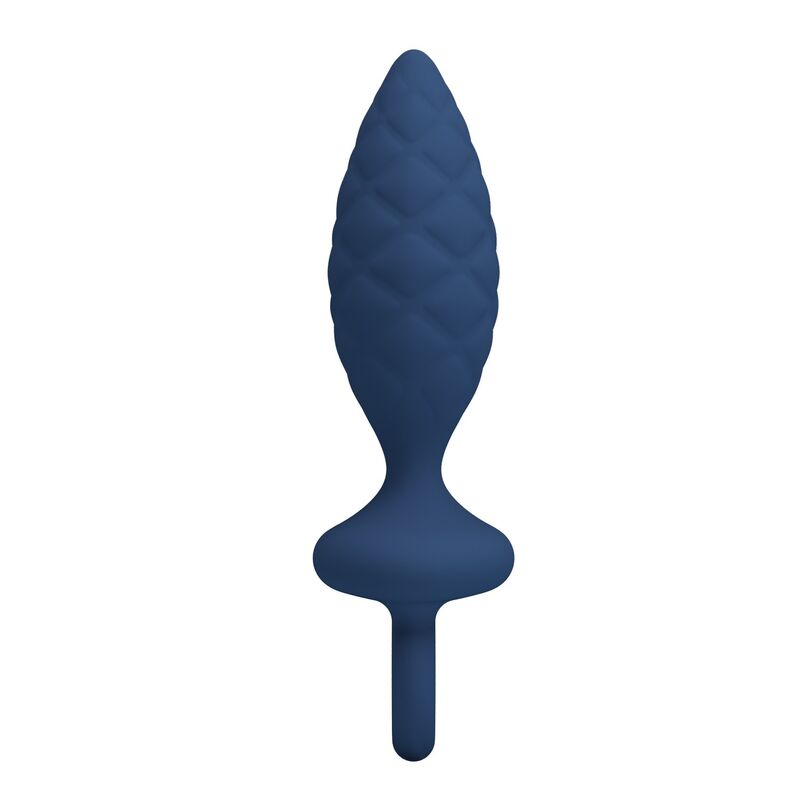 MR PLAY - STRUKTURIERTER ANALPLUG MIT RING BLAU L