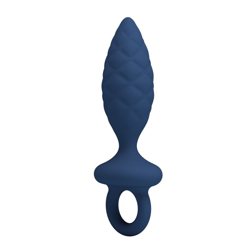 MR PLAY - STRUKTURIERTER ANALPLUG MIT RING BLAU M