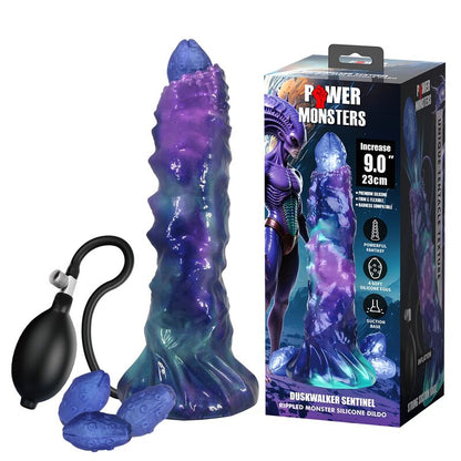 POWER MONSTERS - DUSKWALKER SENTINEL DREIFARBIGER AUFBLASBARER FANTASY-SILIKONDILDO 23 CM Ø 5 CM