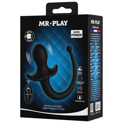 MR PLAY – KABELLOSER ANAL- UND PERINEUM-VIBRATOR MIT FERNBEDIENUNG, SCHWARZ