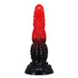 POWER MONSTERS – FEUERDRACHEN-FANTASIE-DILDO MIT SAUGNAPF 24,5 CM Ø 5,8 CM ROT &amp; SCHWARZ