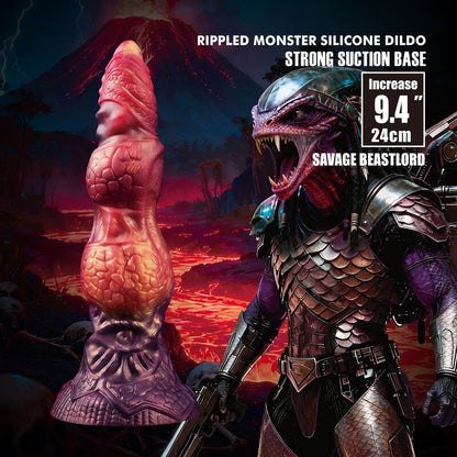 POWER MONSTERS – SAVAGE BEASTLORD DREIFARBIGER FANTASY-SILIKONDILDO 24 CM Ø 5 CM