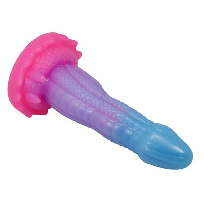 POWER MONSTERS - VOID PYTHON FANTASY DILDO MIT SAUGNAPF 20,5 CM Ø 5,2 CM BLAU, LILA &amp; PINK