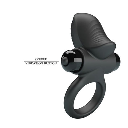 PRETTY LOVE - ADRIEN VIBRIERENDER PENISRING MIT 10 FUNKTIONEN, SCHWARZ