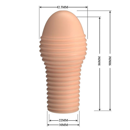PRETTY LOVE – HEISSER PENISSÄRMEL FÜR EINEN DICKEREN PENIS IN NATÜRLICHER FARBE