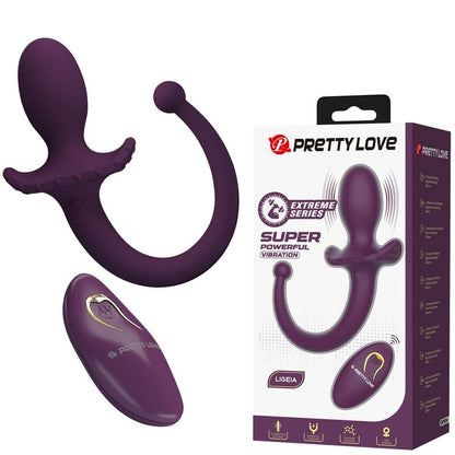 PRETTY LOVE - LIOEA VIBRIERENDER ANALPLUG MIT SCHWANZ, 12 FUNKTIONEN, LILA FERNBEDIENUNG