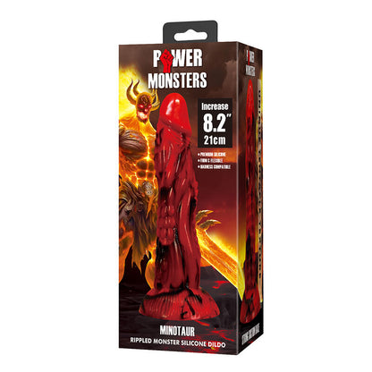 POWER MONSTERS - MINOTAUR FANTASY DILDO MIT SAUGAUFGANG 21 CM Ø 5 CM ROT &amp; SCHWARZ