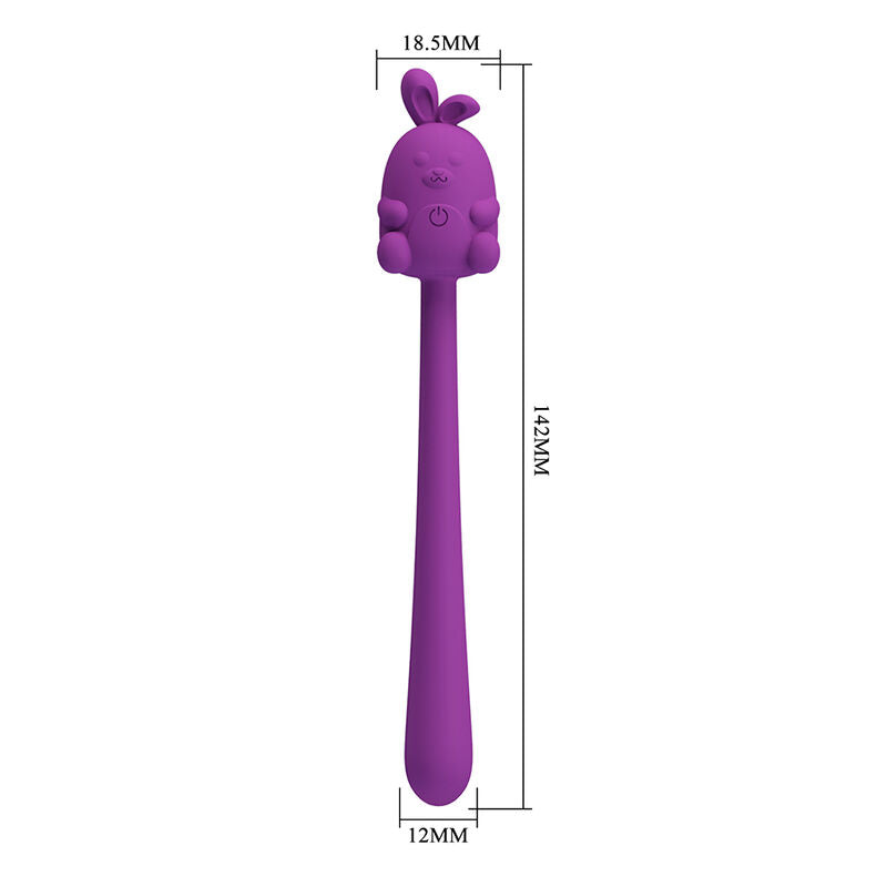 PRETTY LOVE – NIEDLICHER HASE-FLIRTSTIFT, FLEXIBLER VIBRATOR, USB-AUFLADBAR, LILA