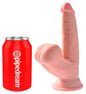 KING COCK - PLUS 3D DILDO SWINGING BALLS 12.7 CM
